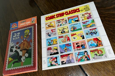 USPS Comic Strip Classics Disney 1995 Postage Stamps & Unopened Looney Tunes - Image 1 of 4