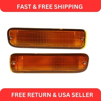 Juego de 2 luces intermitentes delanteras lentes de plástico izquierda y derecha para Toyota Tacoma Foto 1 de 4