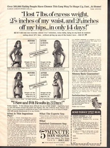 Anuncio impreso publicitario vintage Joseph Weider 5 min moldeador de cuerpo Karen Christopher - Imagen 1 de 1