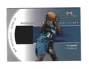 Kevin Garnett 2002-03 Upper Deck MVP Warm-Up Worn Material Card, # KG-W - Foto 1 di 2
