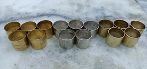 Set of 3 Solid Brass Mixed Designer Collars For Wooden Walking Stick Making Cane - Foto 1 di 6