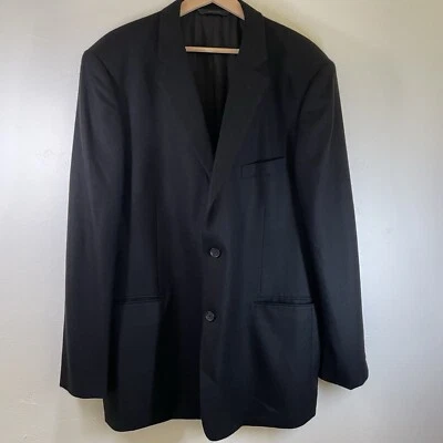 Nordstrom Loro Piana Sport Coat 48L Black 100% Cashmere 2 Button Notch Lapel - Image 1 of 4