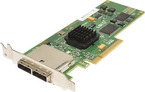 LSI SAS3801E-HP Dual-Port 3 Gb SAS PCI Express x8 Server Adapter 489103-001 LP - Afbeelding 1 van 5