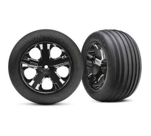 TRAXXAS 3771A - 1/10 RUSTLER VXL REAR TIRES & WHEELS - TRA3771A - SET OF 2 - Picture 1 of 1