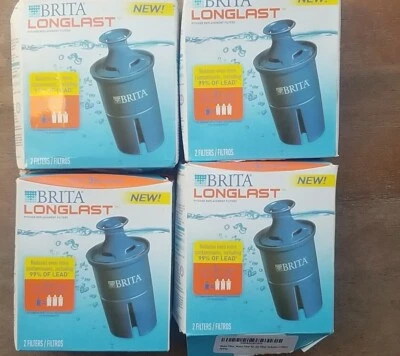 Brita Longlast Replacement Filters for Pitchers, Dispensers 4 Pack NEW 8 Filter - Image 1 of 4