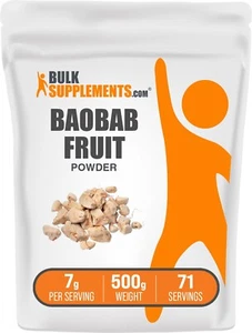BulkSupplements Baobab Powder 500g - 7g Per Serving - Picture 1 of 5