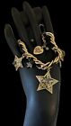Bracelet charme ruban de cristal Betsey Johnson Celestial Punk Stars neuf avec étiquettes