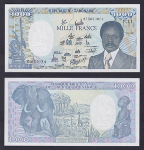 Gabon Banknote 1000 Francs 1991 P.-10B FDS/UNC - Picture 1 of 1