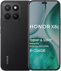 HONOR X8c 8+256GB, Snapdragon 685, 6.7" AMOLED, 108MP, 5000mAh, Nero - Foto 1 di 10