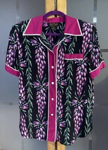 Vintage Bob Mackie wearable art silk floral blouse size small 90's QVC - Picture 1 of 6