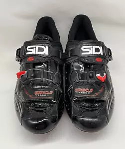 SiDi Ergo 2 Carbon Lite Sole 43 EUR / US-10 Mens 3-Bolt Black Cycling Shoes - Picture 1 of 21