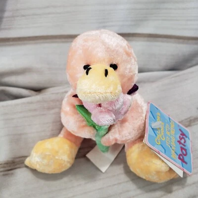 Dan Dee Patsy Duck Plush Platypus Crushed Velvet Toy Mini Vintage 4 Inch - Image 1 of 4
