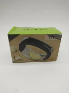 Garlic Press Stainless Steel Crusher Mincer Chopper Peeler Squeeze Ginger 281 - Picture 1 of 6