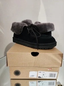 UGG Diara schwarz Lammfell Shearling Manschette Schnürung Größe 8 - Bild 1 von 7