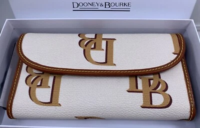Cartera clutch continental con monograma Dooney & Bourke color beige Foto 1 de 4