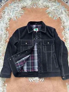 Herren Echt Wildleder Leder Trucker Hemd Klassisch Motorrad Bomber Jacke Biker - Bild 1 von 41