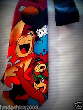 Vintage Flintstones Yogi Bear Basketball Necktie Cartoon Network 1995