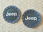 Jeep Lot - Set Of 2 Soft Rubber Car Coasters & Flashlight Strap
