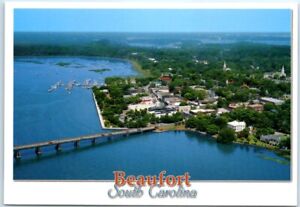 Postcard - Aerial view of Beaufort, South Carolina