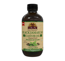 Black Jamaican Castor Oil Original Dark with Peppermint 4Oz / 118Ml