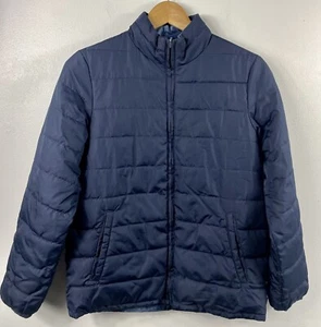 Gap Boys Reversible Puffer Jacket Navy Blue And Camo - Picture 1 of 6