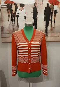 St. John Collection By Marie Gray Red Cardigan Sz.S - Picture 1 of 6