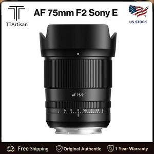 TTArtisan 75mm F2 AF Full Frame STM Prime Lens for Sony E-Mount Cameras - Picture 1 of 12