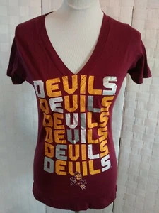 Arizona State Sun Devils Junior Girls Size Medium 7/9 V Neck T Shirt - Picture 1 of 12