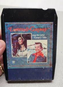Loretta & Conway Sing The Great Country Hits 8 Track Cassette Tape Album - Imagen 1 de 4