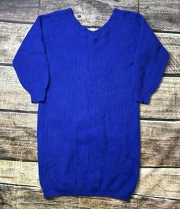 Esprit Sweater Dress Women's Medium Italy Made Lambswool Angora Pullover - Picture 1 of 9