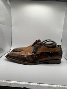 Mezlan Mens Brown Leather Derby Dress Shoes Size 8.5 M - Picture 1 of 10