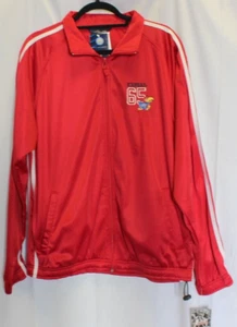 Kansas University Jayhawks Logo Fleece Trainingsjacke rot weiß Größe Large - Bild 1 von 6