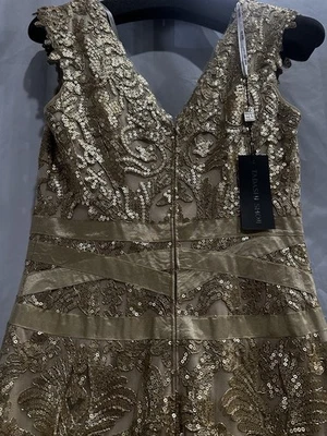 Tadashi Shoji Embellished Lace & Tulle Mermaid Gown - Image 1 of 4