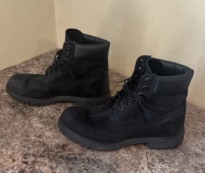 Timberland Premium 6 pollici stivali da uomo 9,5 M nero nabuk impermeabili 10073 belli! - Foto 1 di 22
