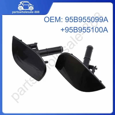 2PCS Headlight Washer Spray Nozzle Cover Cap Fit For Porsche Macan 2015-2018 - Imagem 1 de 4