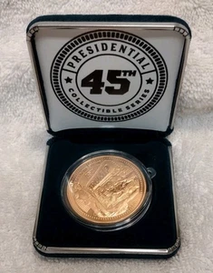 Donald Trump "Drain The Swamp" 1oz Kupfer rund in Ornament Halter & Display Box - Bild 1 von 6