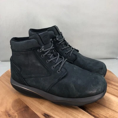 MBT Jomo Negro Cuero Rocker Informal Botines Para Hombre Talla 9.5 Ortopédicos - Imagen 1 de 4