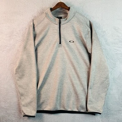 Пуловер Oakley средний вес мужской XL серый 1/4 на молнии с длинным рукавом для гольфа полиэстер 96548 - Изображение 1 из 4