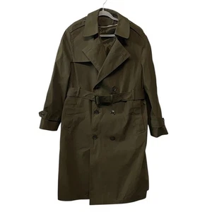 US Army Mens Long Trench Coat Service Uniform 40S Heritage Green 564 - Picture 1 of 8