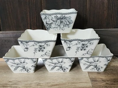 222 Fifth Adelaide Gris Aperitivo Individual Cuencos | Juego de 6 | 4.25" x 2.5" Foto 1 de 4