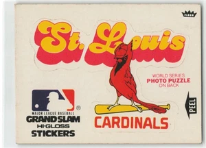 1979 Fleer Hochglanz Sitckers St. Louis Cardinals #NNO E2 Puzzle - Bild 1 von 2