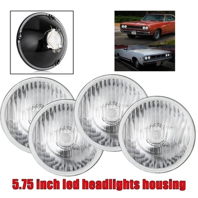 Fit 1966-1974 for Dodge Charger 4PC 5.75"inch Round LED Headlight Hi/Lo Beam - Image 1 of 4