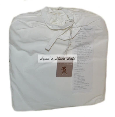RACHEL ASHWELL COUTURE 2 KING PILLOWCASES Liliput White Ruffle Potato Sack $128