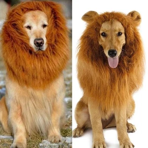 Big Dog Costume Lion Mane Wig m/ears Pet Neck Costume - Picture 1 of 12