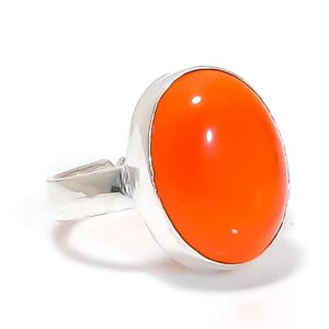 Carnelian Gemstone 925 Sterling Silver Jewelry Ring Size Adjustable T183 - Picture 1 of 4