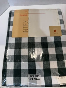 NEW Lintex Green/Cream GINGHAM TABLECLOTH Country Core Farmhouse 60x104 Tavern - Picture 1 of 6