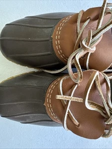 LL Bean Gummi Mokassins niedrige Entenstiefel hellbraun 175067, Damengröße 9 M, schönes Paar! - Bild 1 von 14