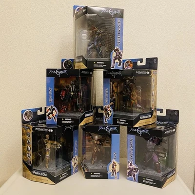 NUEVO Lote Sellado 6 McFarlane Toys Namco Soul Calibur 2 Figuras de Acción Set 2003 Caja Foto 1 de 4