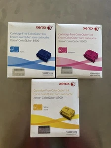 NEW Xerox 108R01014 108R01015 108R01016 ColorQube 8900 series OEM SEALED 3 SETS - Picture 1 of 4