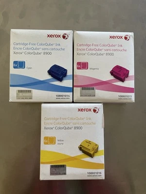 NEW Xerox 108R01014 108R01015 108R01016 ColorQube 8900 series OEM SEALED 3 SETS - Image 1 of 4